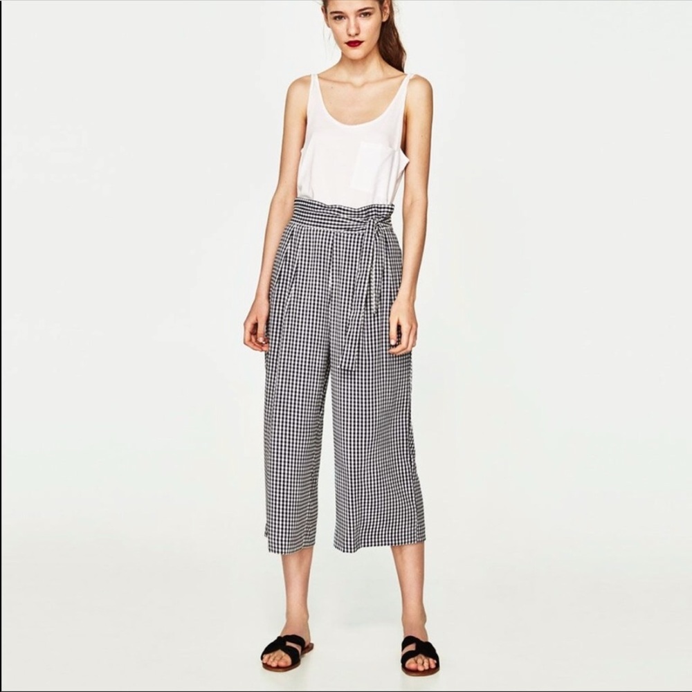 Zara Never Worn gingham Culottes